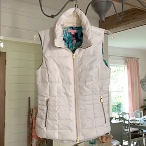 Lilly Pulitzer White Puffer Vest
